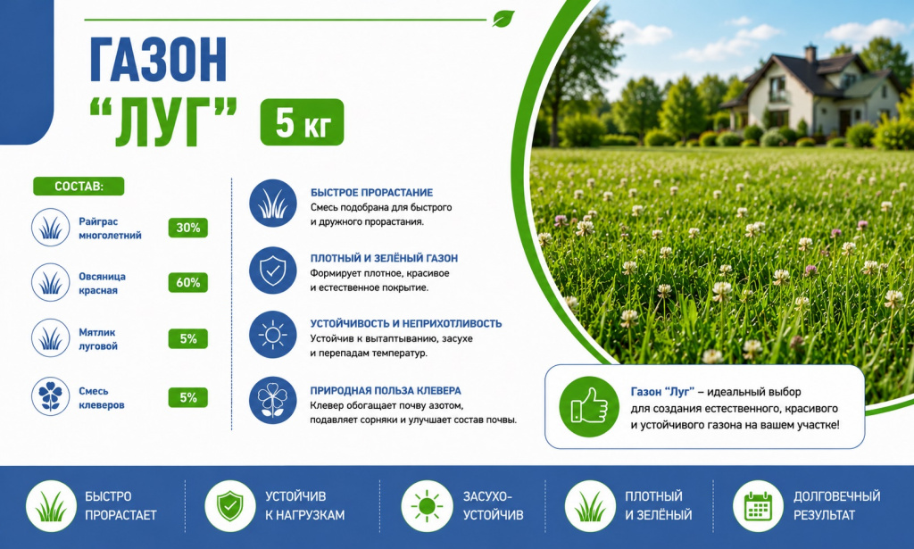 Газон Луг 5 кг